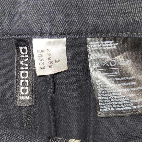 H&m womens black jean skirt with zipper - Picture 3 of 3